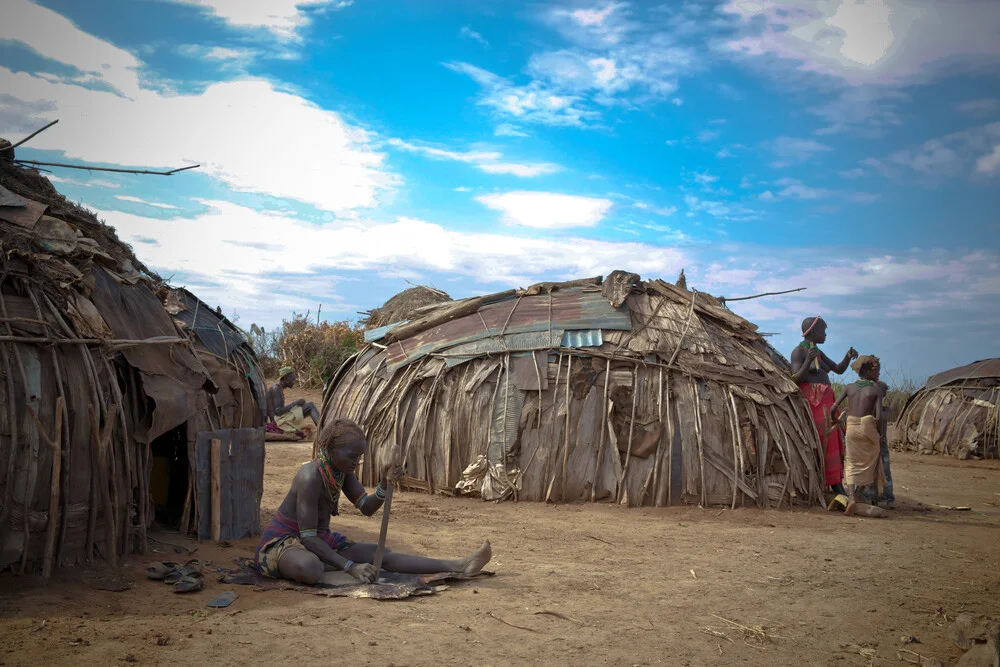 Dassanech village - Fineart photography by Miro May