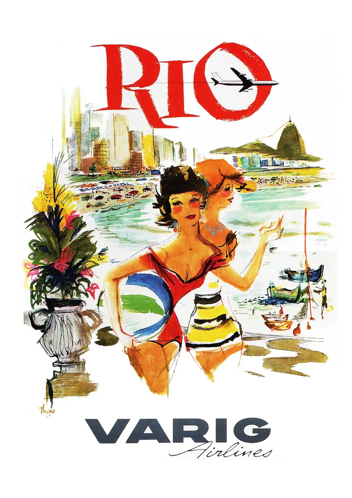 RIO - VARIG Airlines - fotokunst von Vintage Collection