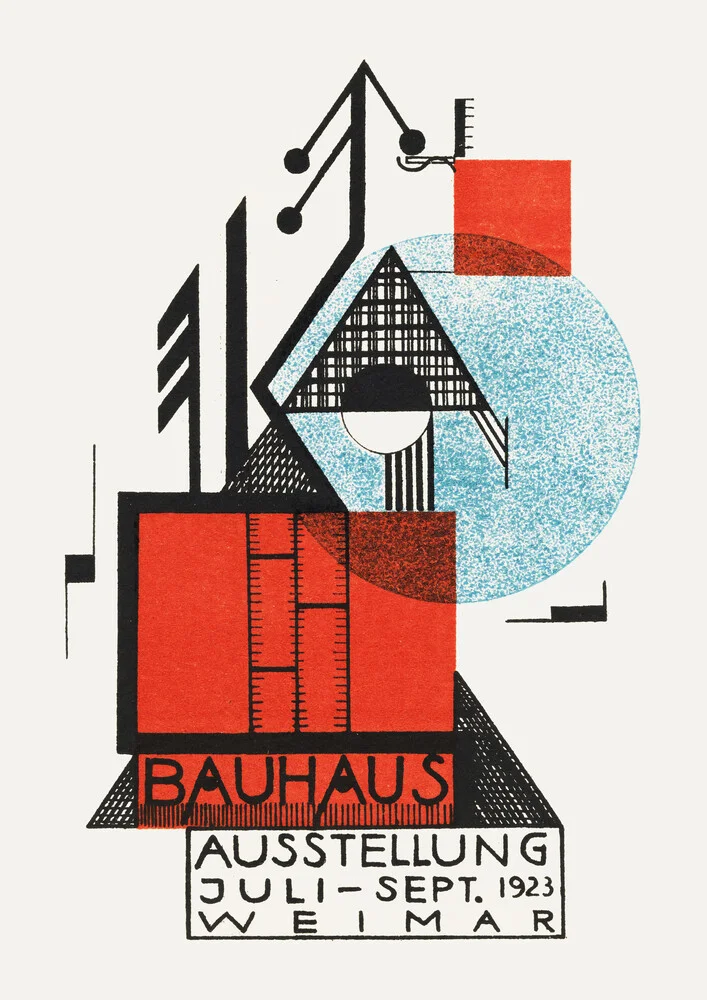 Bauhaus Exhibition Poster 1923 (white) - Fineart photography by Bauhaus Collection