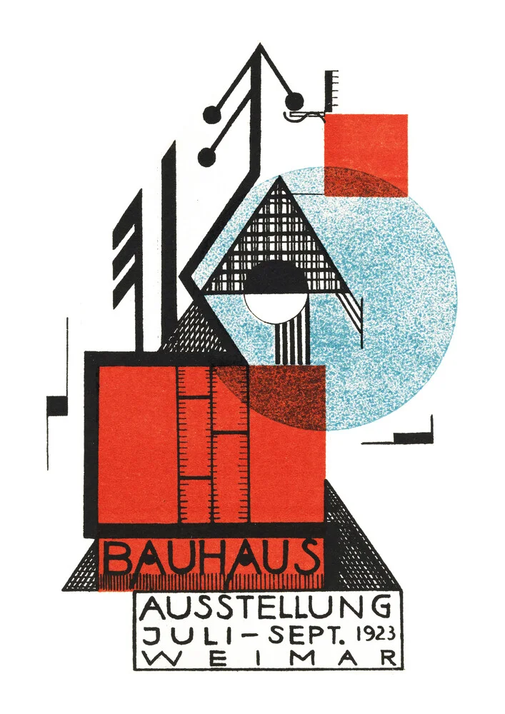 Bauhaus Exhibition Poster 1923 (white) - Fineart photography by Bauhaus Collection