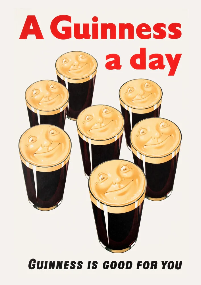 A Guinness A Day - Guinness Is Good For You - fotokunst von Vintage Collection