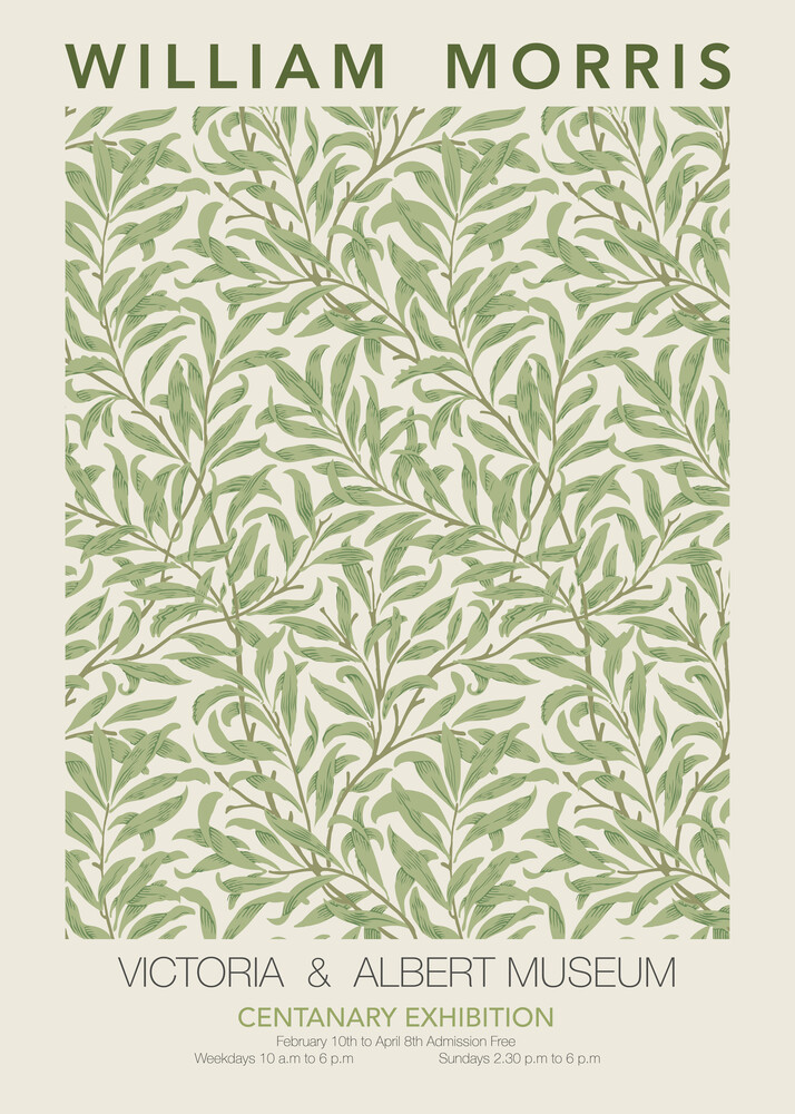 William Morris - grünes Blumenmuster - fotokunst von Art Classics