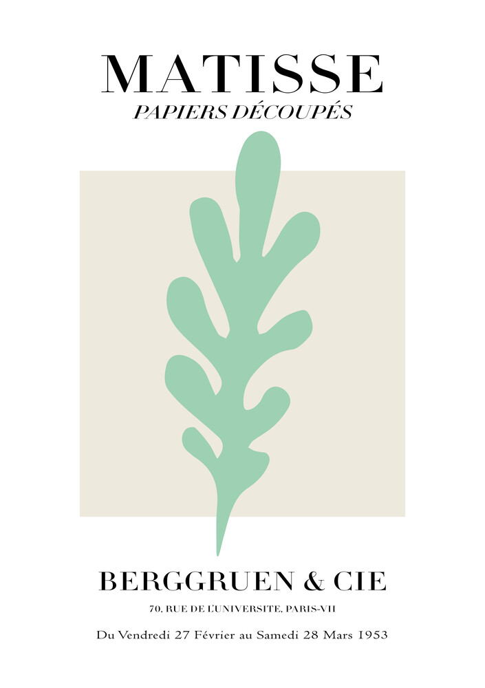 Matisse - Papiers Découpés, grün und beige - fotokunst von Art Classics