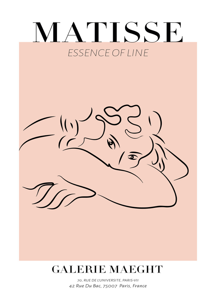 Matisse – Frau schwarz-rosa - fotokunst von Art Classics