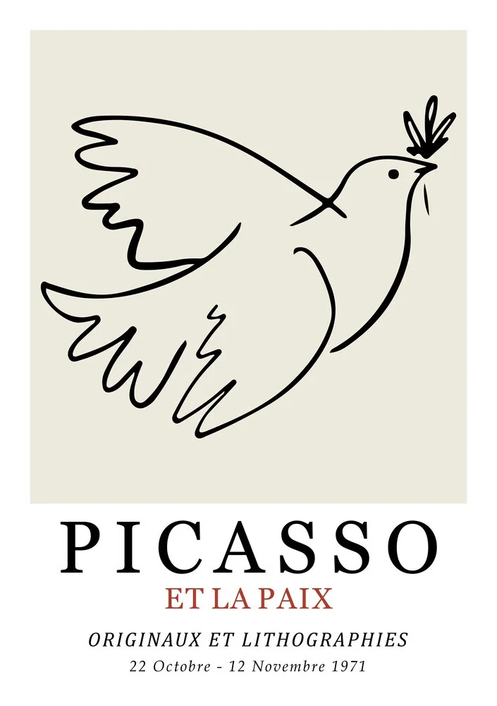 Picasso Friedenstaube - Et La Paix - fotokunst von Art Classics