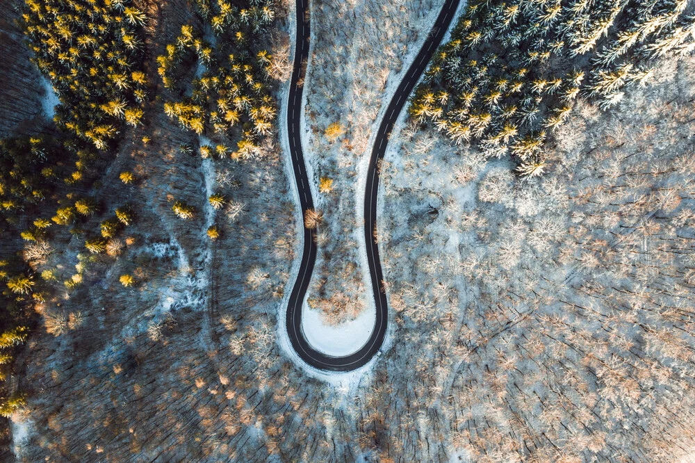 Curvy Road from Above - Fineart photography by Lina Jakobi