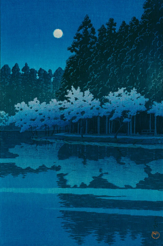 Winter Moon, Toyamagahara by Hasui Kawase - Fineart photography by Japanese Vintage Art