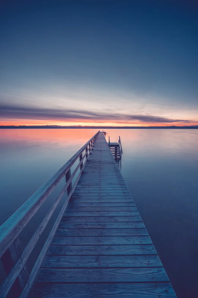 Jetty before sunrise - Fineart photography by Franz Sussbauer