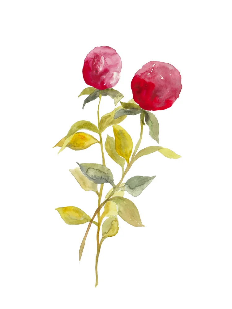 Wandbild 'Pinke Beeren' – Kunst von Christina Wolff als Poster oder Acrylglasbild