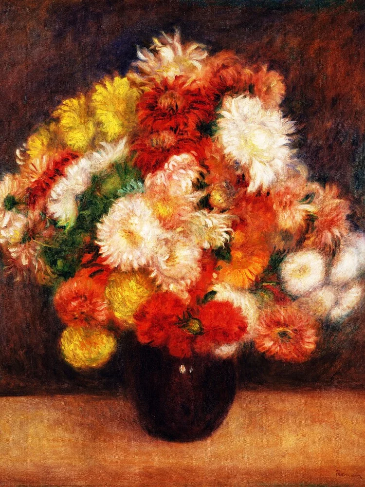 Auguste Renoir: Strauß Chrysanthemen (1881) - fotokunst von Art Classics