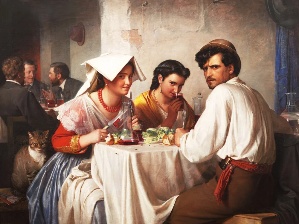 Carl Bloch: In einer römischen Osteria - fotokunst von Art Classics