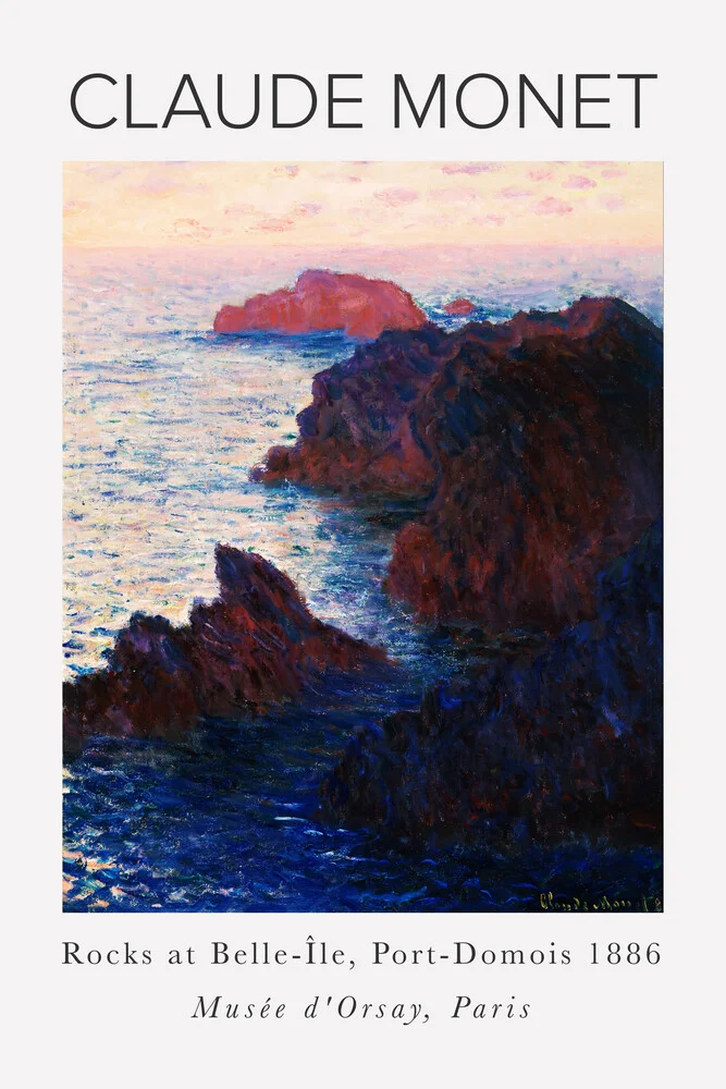 Claude Monet - Rocks At Port-Domois - Fineart photography by Art Classics