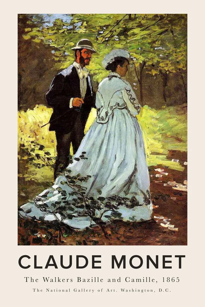 Claude Monet - The Walkers Bazille and Camille - fotokunst von Art Classics