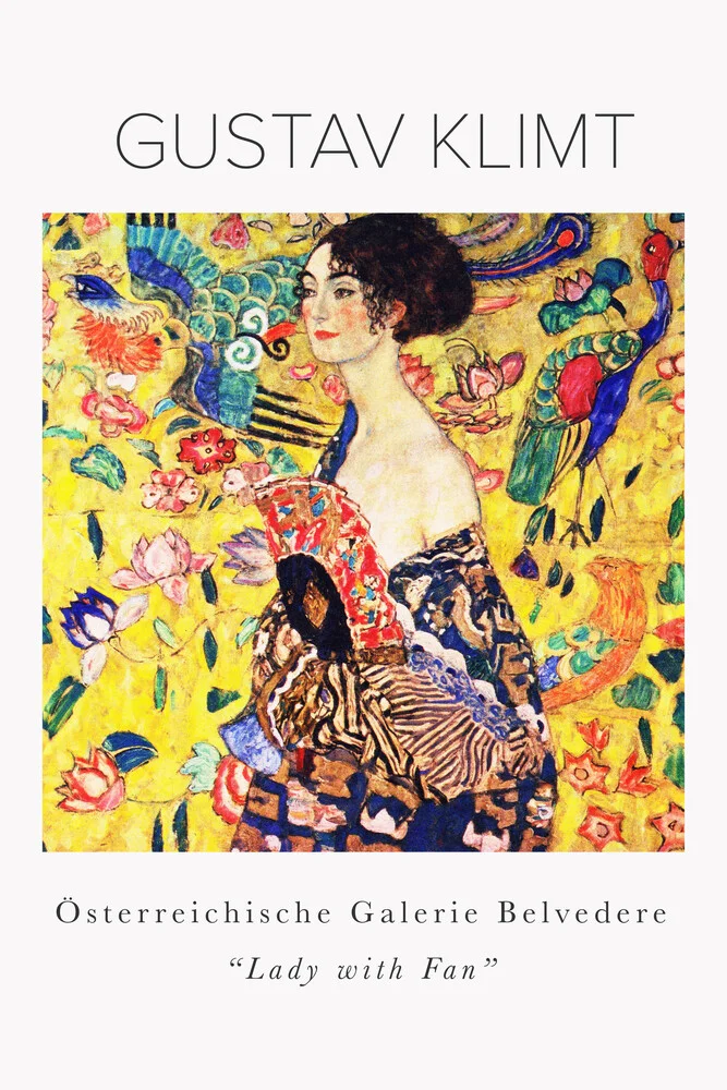 Gustav Klimt - Dame mit Fächer - fotokunst von Art Classics