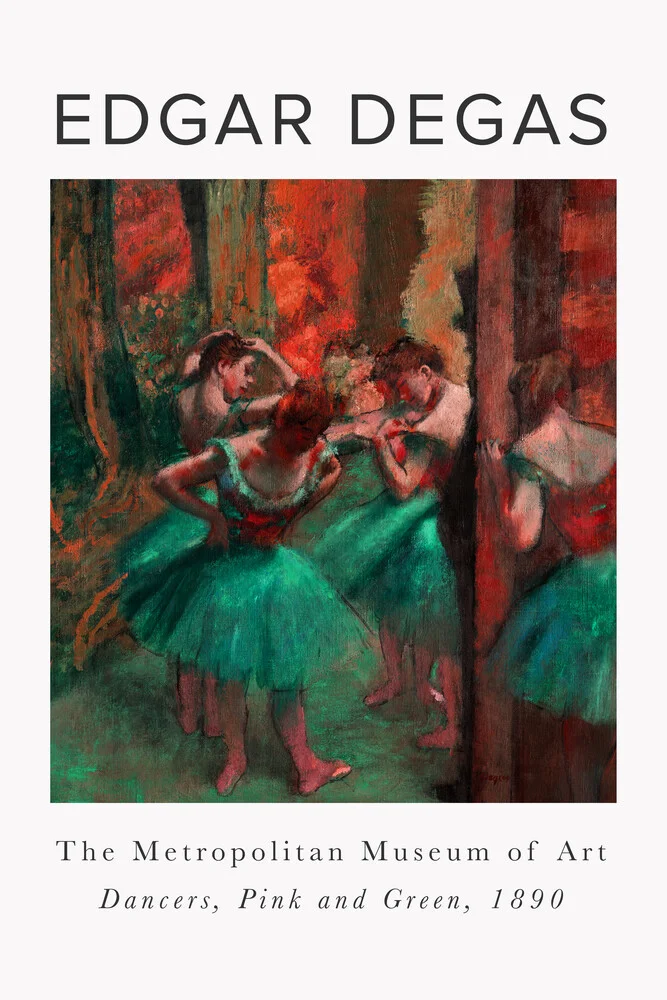 Tänzerinnen, Pink und Grün von Edgar Degas - fotokunst von Art Classics