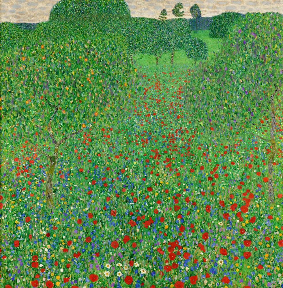 Blooming Poppy von Gustav Klimt - fotokunst von Art Classics
