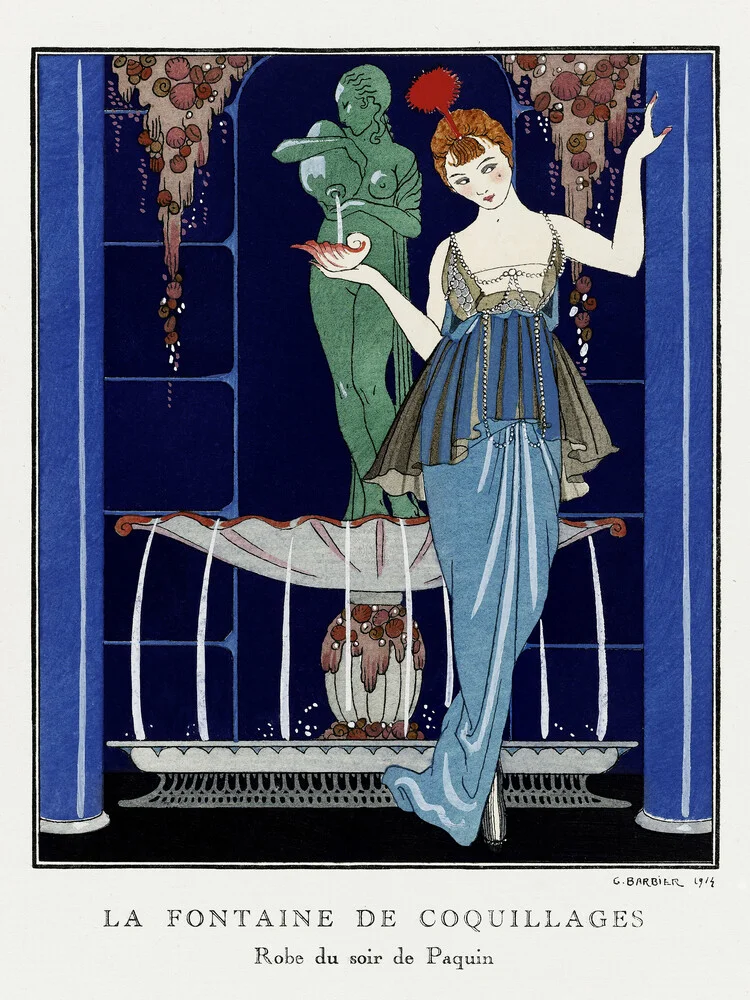 La Fontaine de coquillages von George Barbier - fotokunst von Art Classics