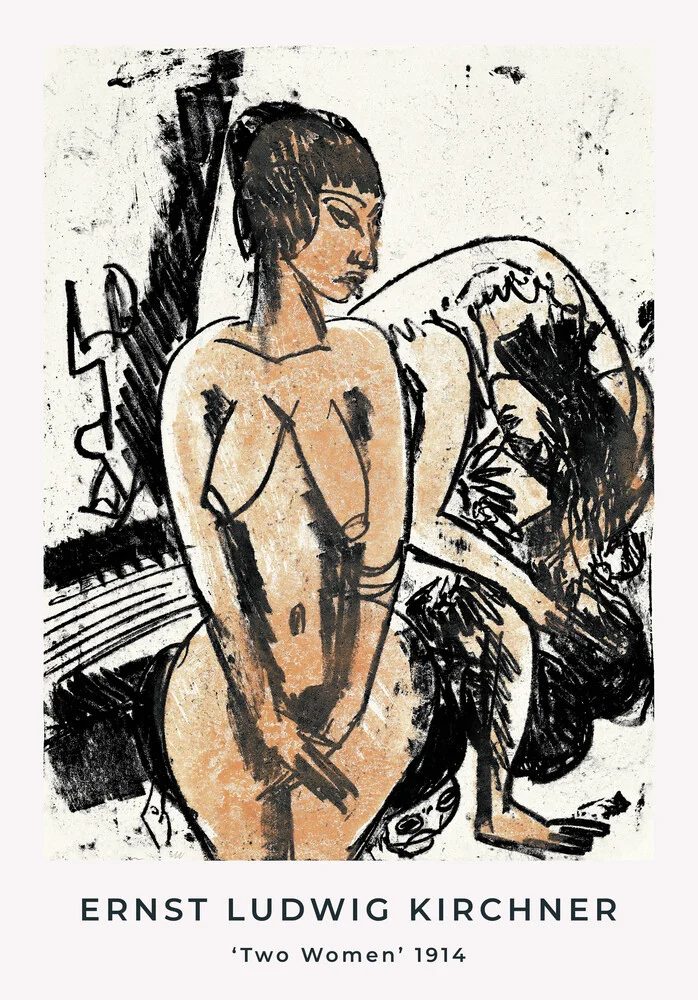 Two Women by Ernst Ludwig Kirchner - Fineart photography by Art Classics