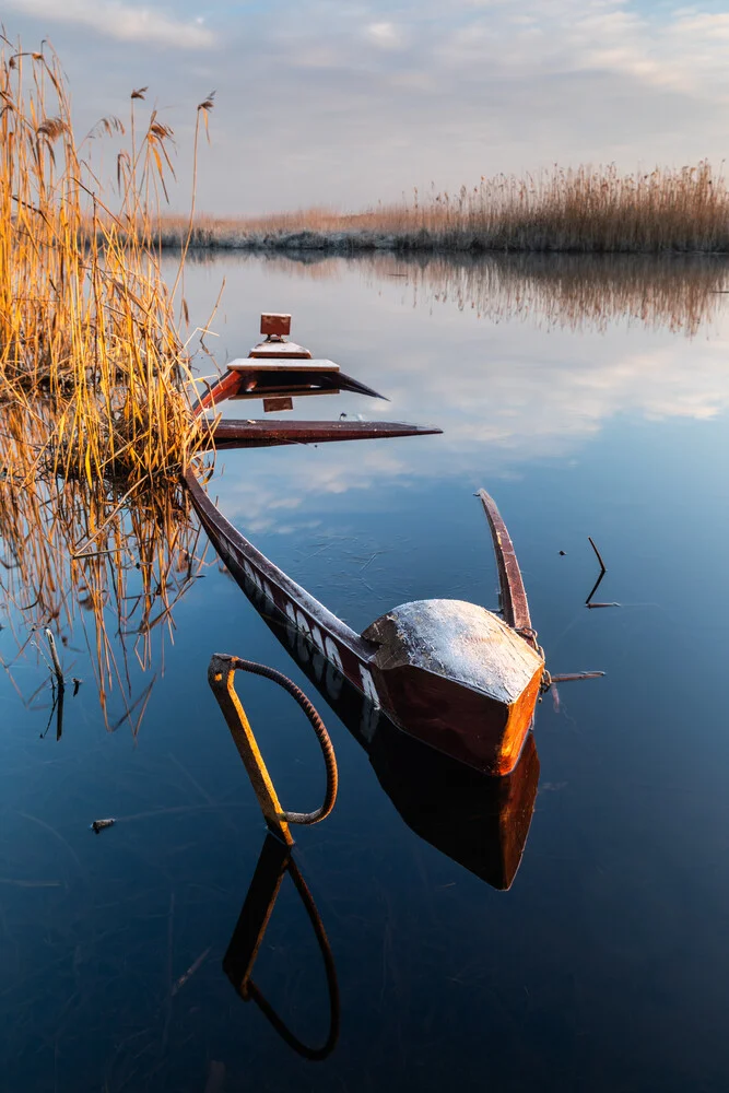 Boat on the river - Fineart photography by Mikolaj Gospodarek