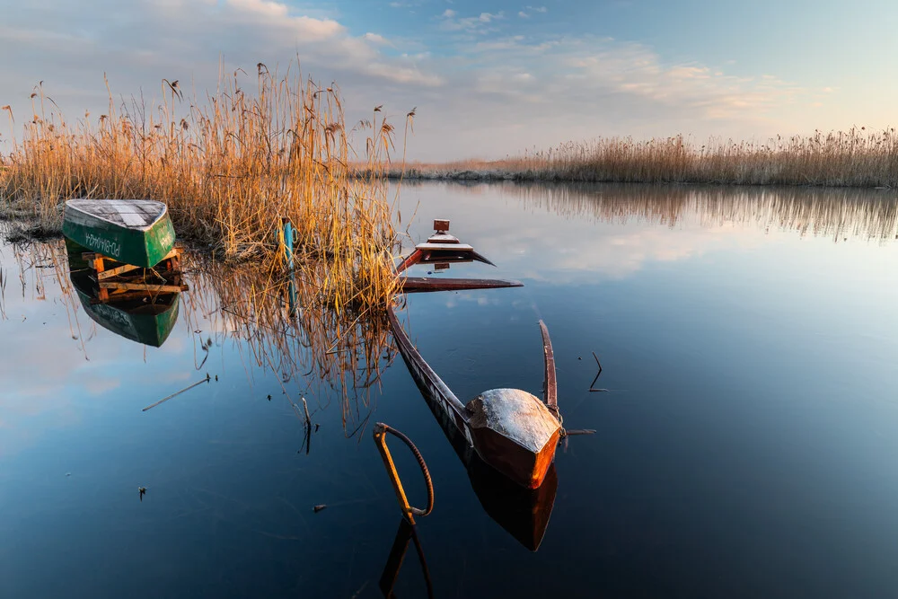 Boat on the river - Fineart photography by Mikolaj Gospodarek