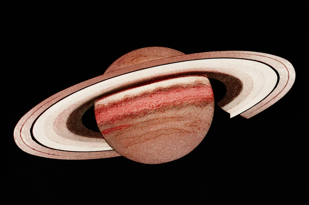 Vintage Illustration Saturn - fotokunst von Vintage Nature Graphics