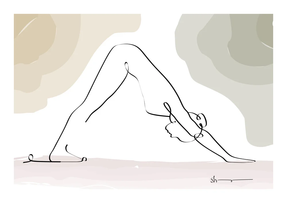 Downward-Facing Dog - Adho Mukha Svanasana - fotokunst von Shankar Ramakrishnan