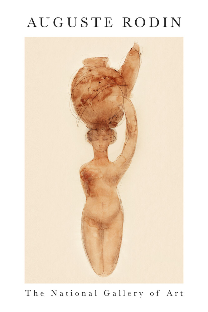 Nude, Right Knee Flexed by Auguste Rodin von Auguste Rodin - fotokunst von Art Classics