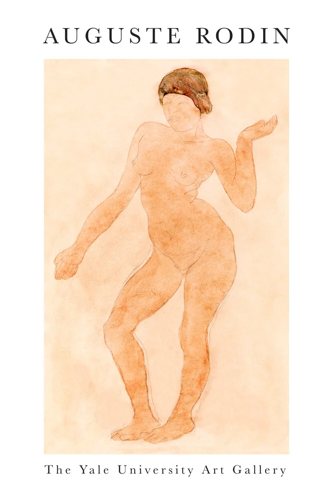 Nude, Right Knee Flexed von Auguste Rodin - fotokunst von Art Classics