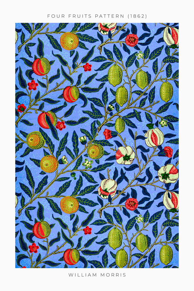 Wall Art 'Four Fruits Pattern by William Morris by Art Classics' - Premium Poster, 20 x 30 cm | Photocircle.net
