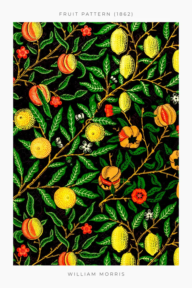 Fruit Pattern 1862 von William Morris - fotokunst von Art Classics