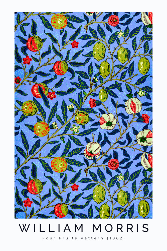 Four Fruits Pattern II von William Morris - fotokunst von Art Classics