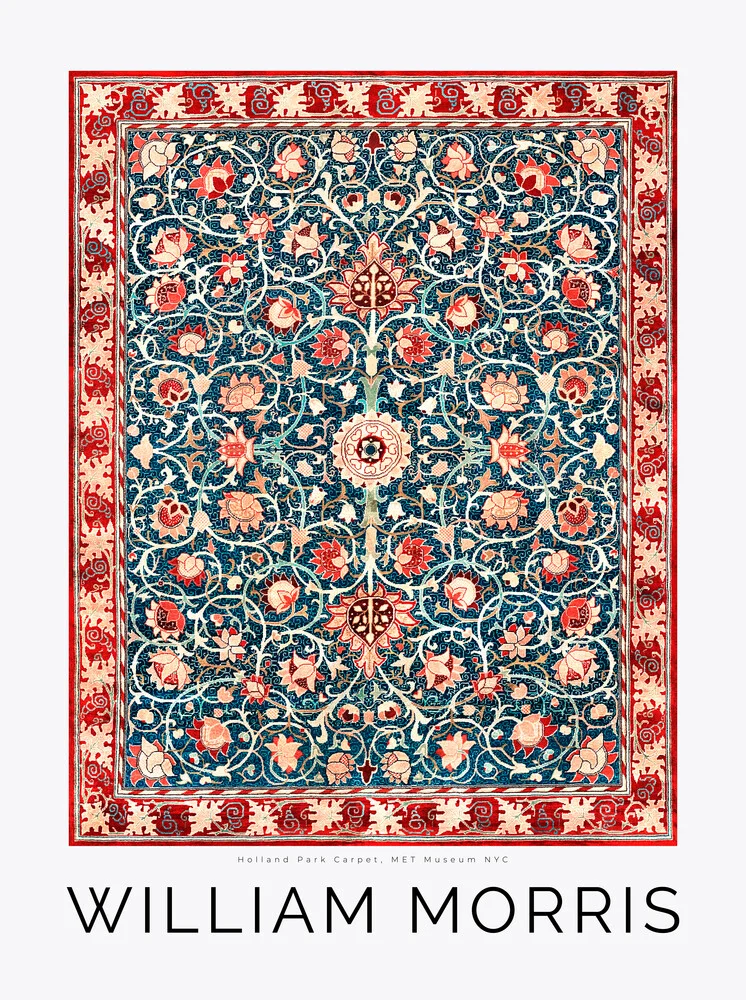Carpet Pattern von William Morris - fotokunst von Art Classics