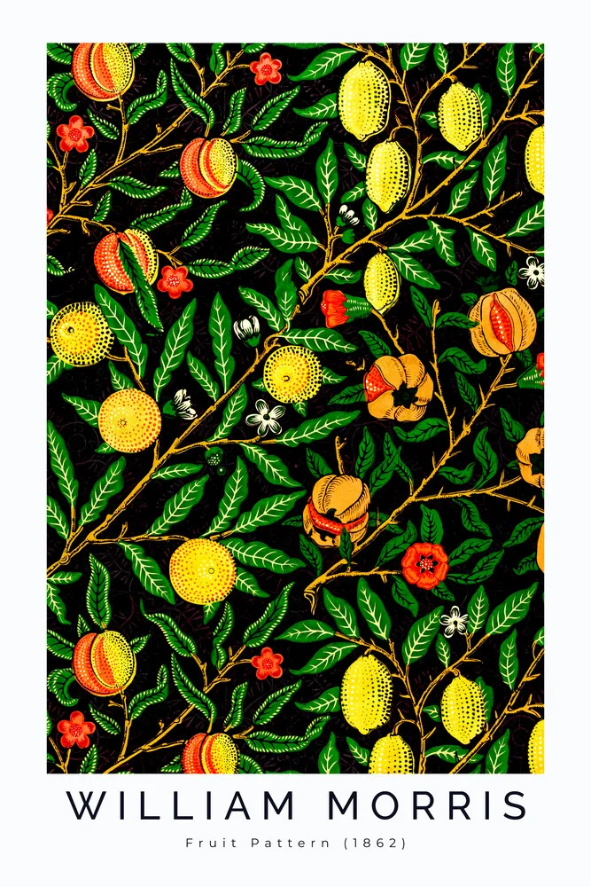 Fruit Pattern 1862 II von William Morris - fotokunst von Art Classics