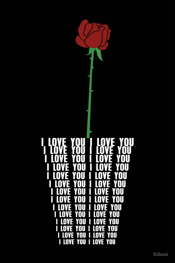 I LOVE YOU - fotokunst von Atelier Posters