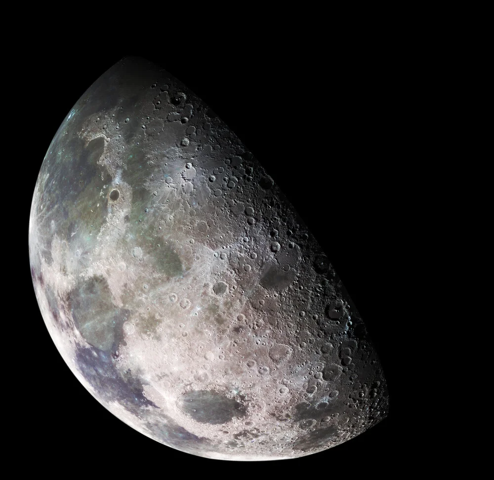 Moon - north polar mosaic - Fineart photography by Nasa Visions