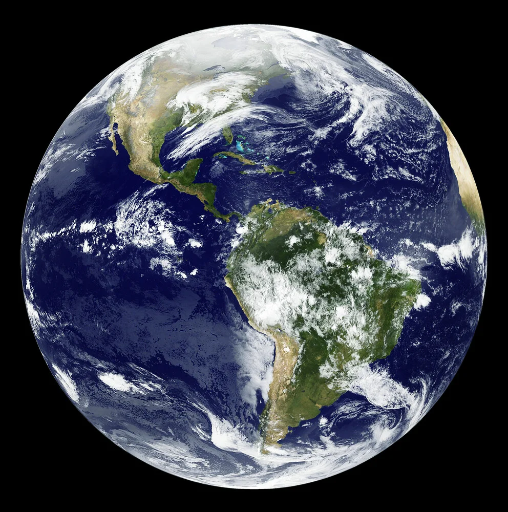 Satellitenbild von GOES 12 - Fineart photography by Nasa Visions