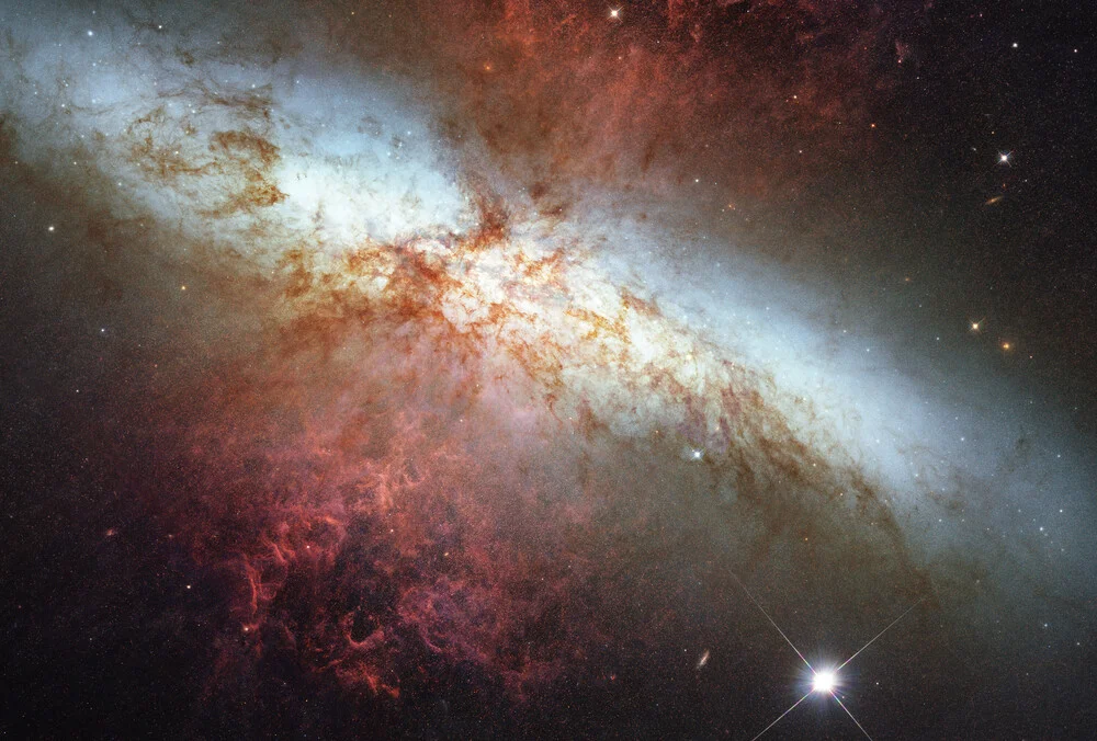 Supernova In Galaxy M82 - Fineart photography by Nasa Visions