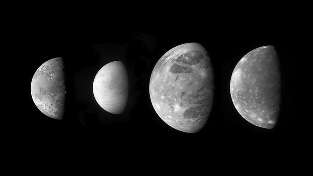 Die Jupiter Monde - fotokunst von Nasa Visions