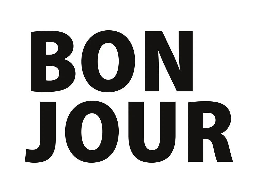 Bonjour White I - fotokunst von Typo Art