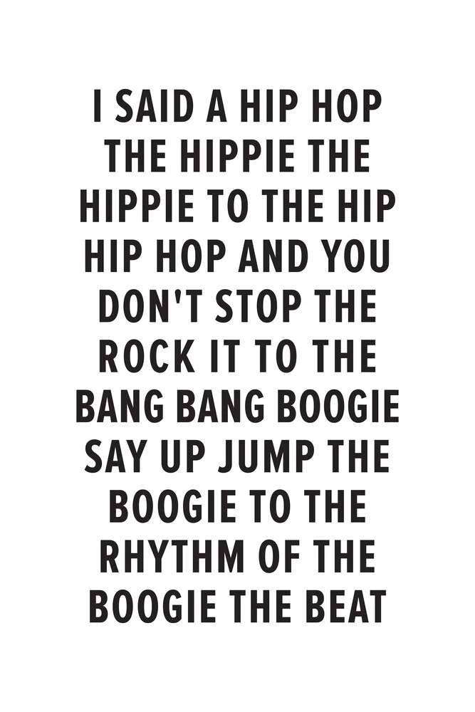 Sugar Hill Gang - fotokunst von Typo Art