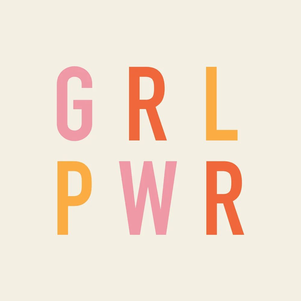 Girl Power Color - fotokunst von Typo Art