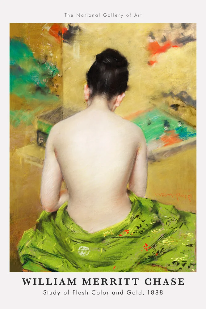 William Merritt Chase: Study of Flesh Color and Gold (1888) - Fineart photography by Art Classics