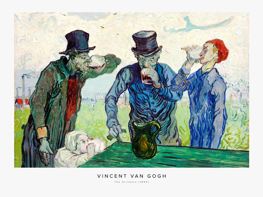 Vincent Van Gogh: Die Trinker - fotokunst von Art Classics