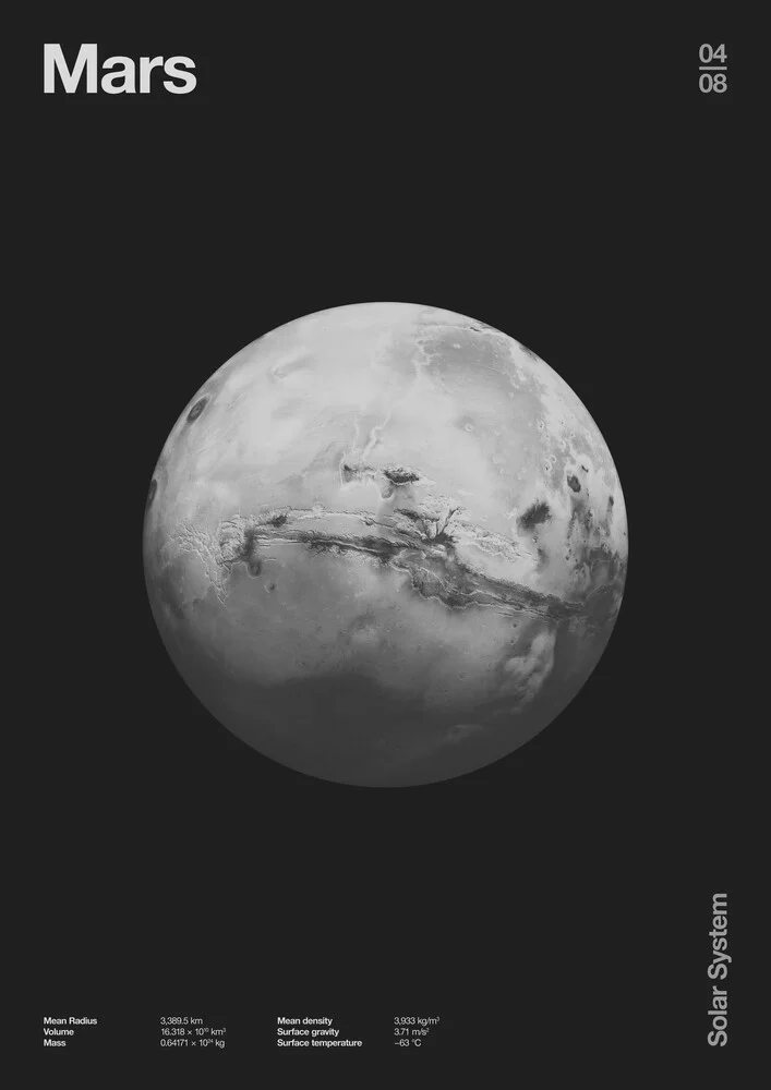 Sonnensystem - Mars - fotokunst von Florent Bodart