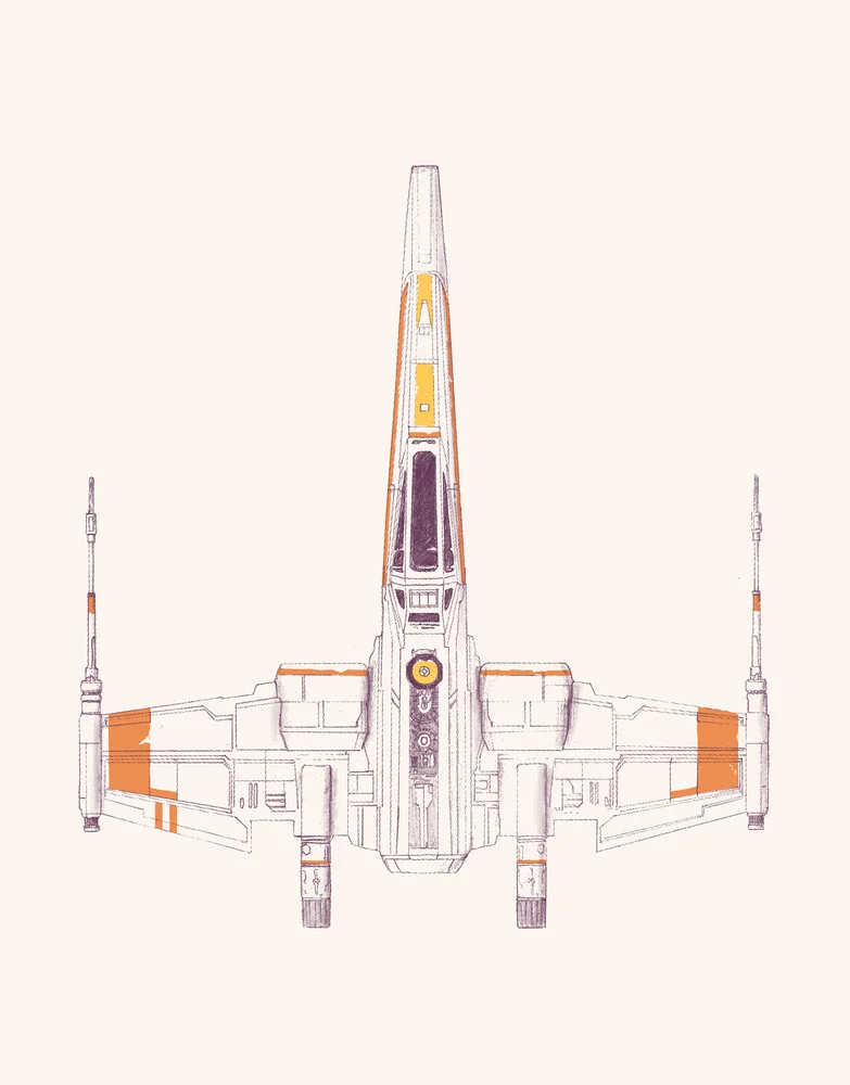 Spaceship X Wing - fotokunst von Florent Bodart