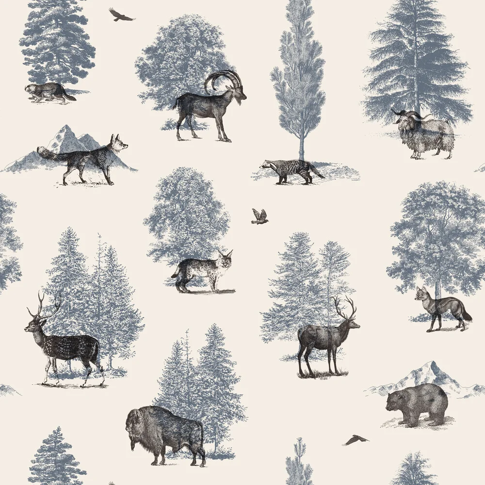 Animals of the forest pattern - Fineart photography by Florent Bodart