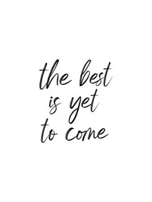 Illustration with an inspiring saying about optimism and motivation