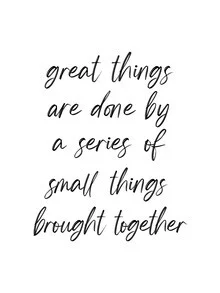 Wall art by Typo Art: inspiring saying with a positive message