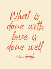 Wall art by Typo Art: colorful typography featuring the saying 'Done With Love'.