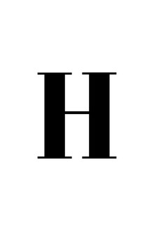 Typo Art, The letter H (Germany, Europe)